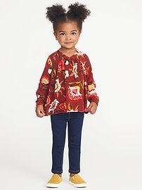 View large product image 3 of 4. Floral-Print V-Neck Blouse for Toddler Girls