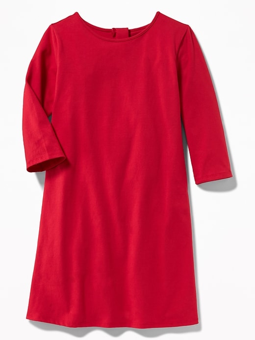 View large product image 1 of 3. Ponte-Knit 3/4-Sleeve Dress for Girls