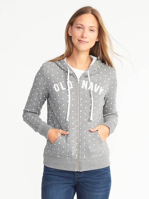 Image number 1 showing, Logo-Graphic Full-Zip Hoodie for Women