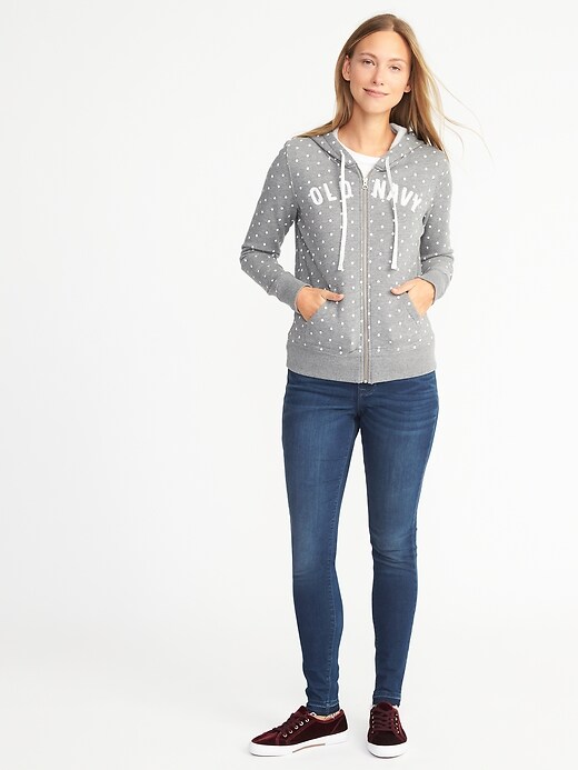 Image number 3 showing, Logo-Graphic Full-Zip Hoodie for Women