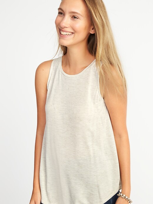 Image number 4 showing, High-Neck Sparkle Swing Tank for Women