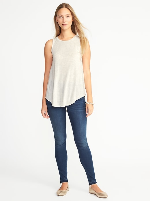 Image number 3 showing, High-Neck Sparkle Swing Tank for Women