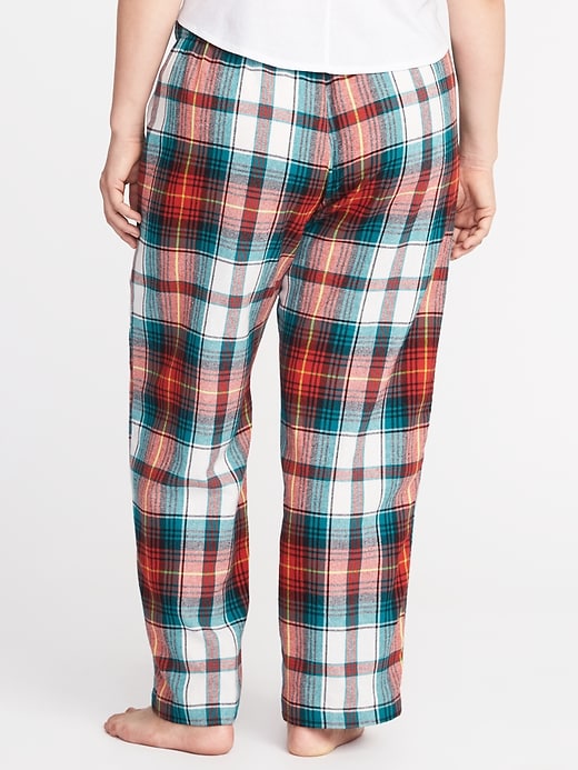 View large product image 2 of 2. Plaid Flannel Plus-Size Sleep Pants