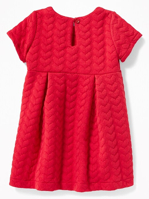 View large product image 2 of 2. Quilted-Hearts Pleated Dress for Baby