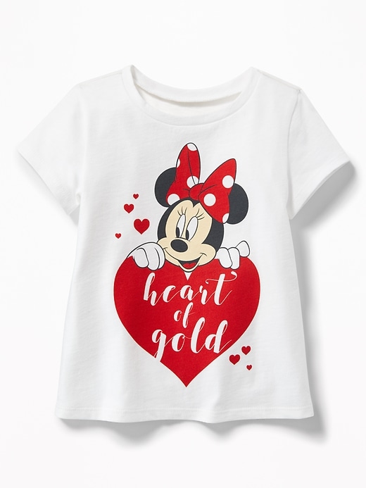 View large product image 1 of 2. Disney&#169 Minnie Mouse "Heart of Gold" Tee for Toddler Girls