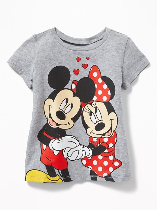 View large product image 1 of 2. Disney&#169 Minnie & Mickey Mouse Tee for Toddler Girls
