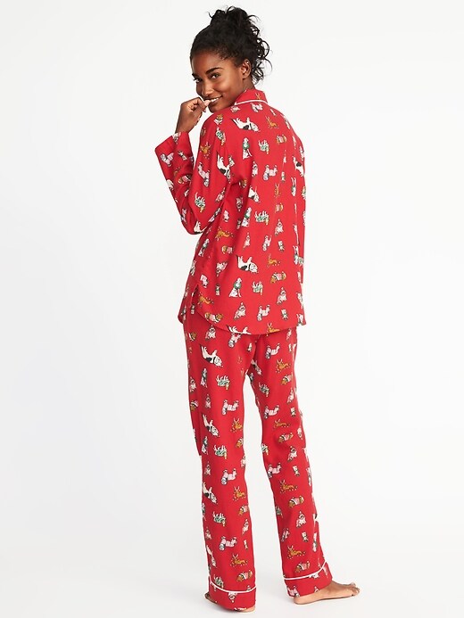 Image number 2 showing, Printed Flannel Sleep Set for Women