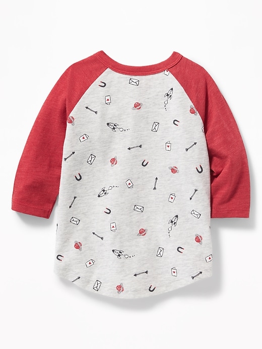 View large product image 2 of 2. Color-Block Printed Henley for Toddler Boys