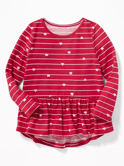 View large product image 1 of 1. Graphic Peplum-Hem Top for Toddler Girls