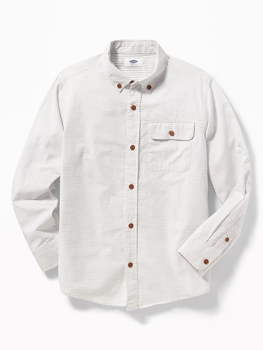 View large product image 1 of 1. Button-Down Collar Pocket Shirt For Boys