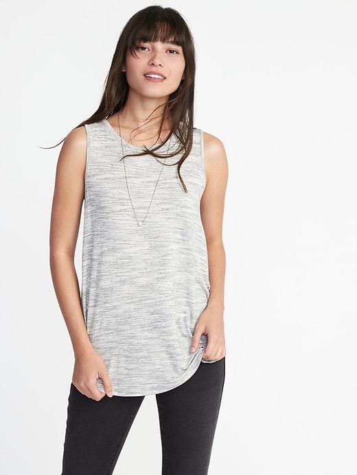 View large product image 1 of 1. Luxe High-Neck Swing Tank for Women