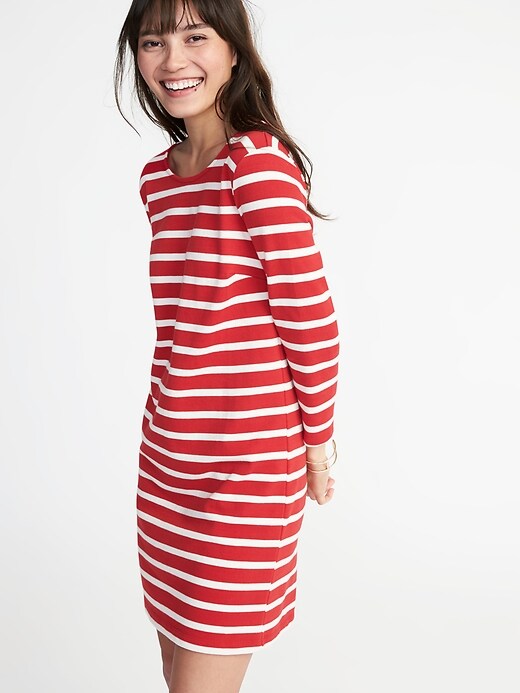 Image number 3 showing, Jersey-Knit Shift Dress for Women