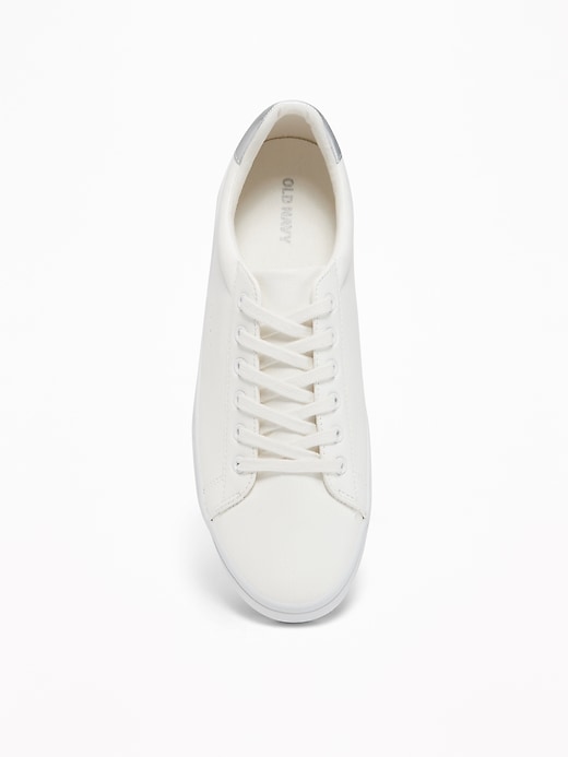 Image number 3 showing, Faux-Leather Classic Sneakers for Women