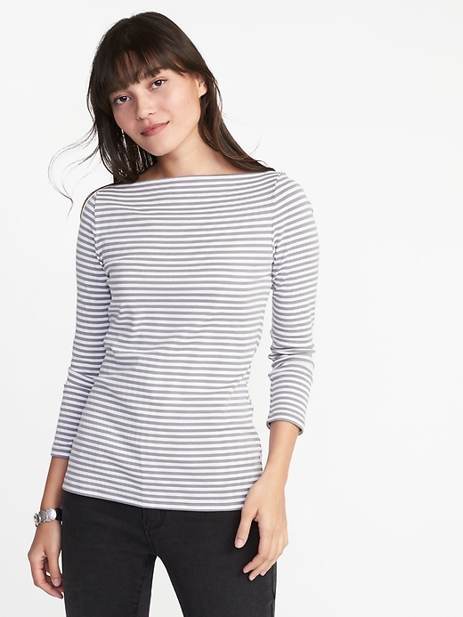 View large product image 1 of 1. Slim-Fit Long-Sleeve Tee for Women
