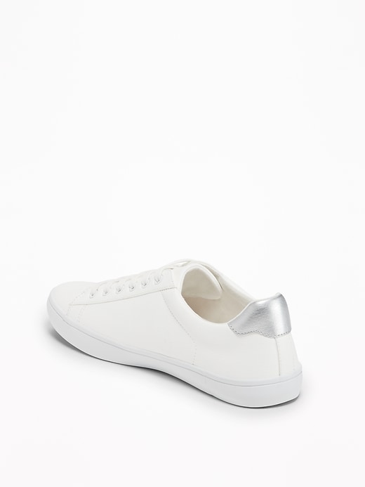 Image number 4 showing, Faux-Leather Classic Sneakers for Women