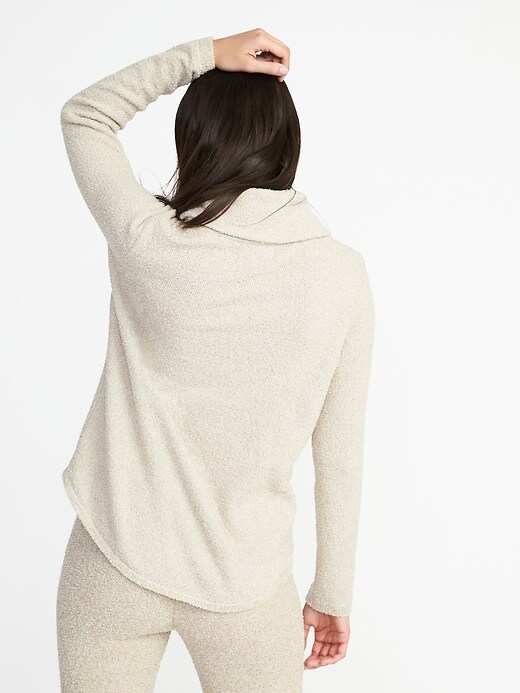 Image number 2 showing, Plush Funnel-Neck Pullover for Women