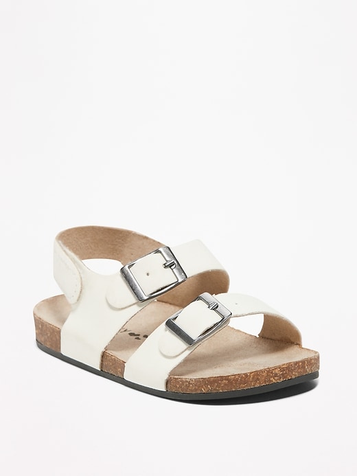 View large product image 1 of 1. Sueded Double-Buckle Sandals for Baby