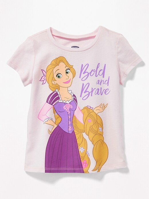 View large product image 1 of 2. Disney&#169 Tangled "Bold and Brave" Tee for Toddler Girls