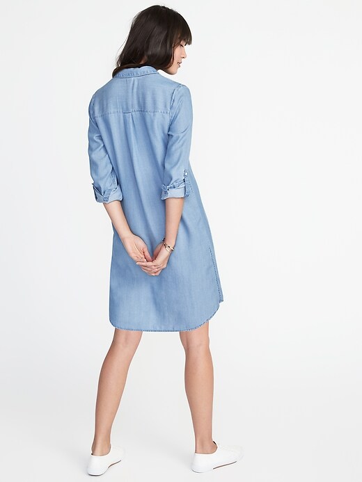 Image number 2 showing, Tencel&#174 Popover Shirt Dress for Women