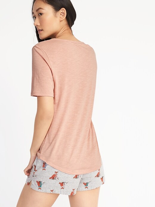 Image number 2 showing, Relaxed Curved-Hem Tee for Women