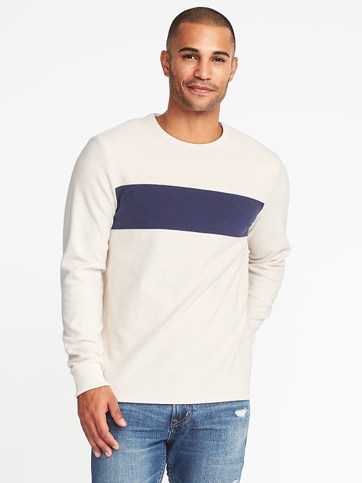 View large product image 1 of 1. Color-Block Easy Crew Sweatshirt