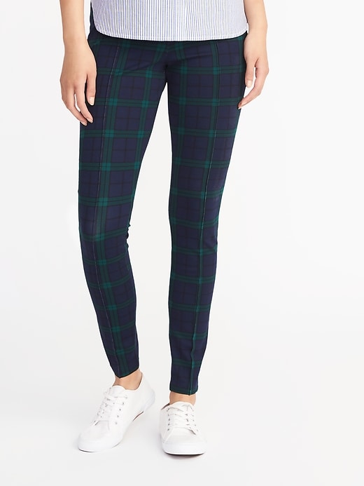 View large product image 1 of 2. Tartan Ponte-Knit Stevie Pants for Women