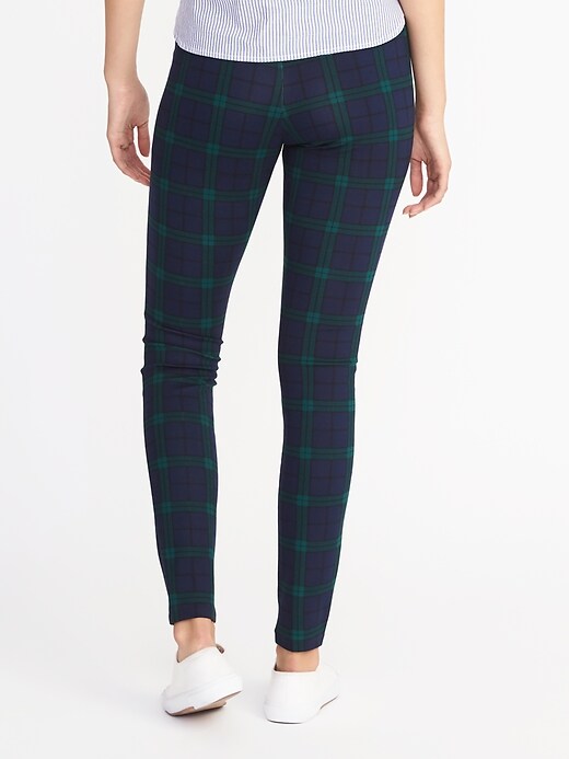 View large product image 2 of 2. Tartan Ponte-Knit Stevie Pants for Women