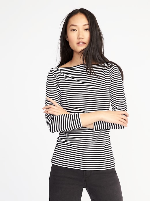 View large product image 1 of 1. Slim-Fit Long-Sleeve Tee for Women
