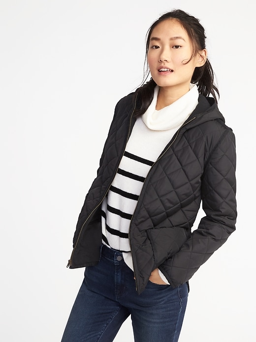 View large product image 1 of 1. Quilted Hooded Jacket for Women