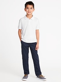 View large product image 3 of 3. School Uniform Pique Polo Shirt for Boys