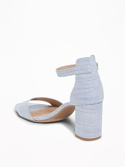 Image number 4 showing, Striped Block-Heel Sandals for Women