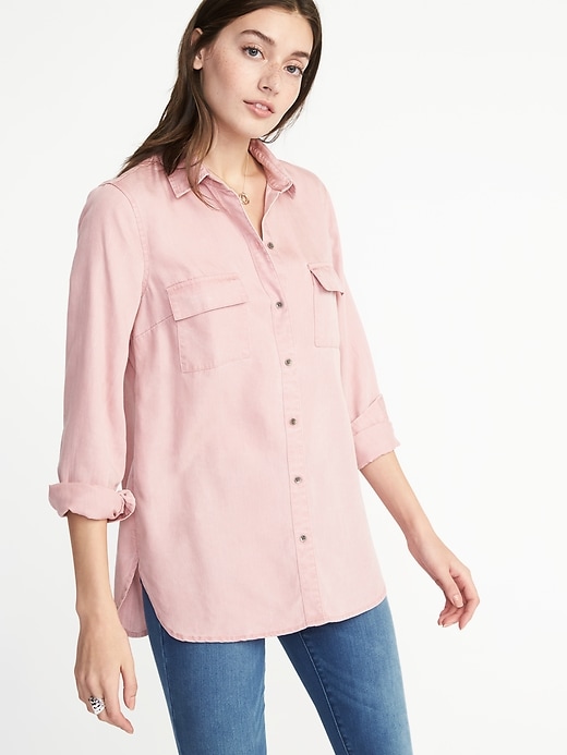 relaxed tencel shirt