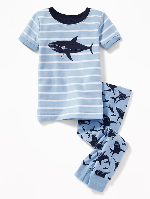 View large product image 1 of 1. Shark-Graphic Sleep Set for Toddler Boys & Baby
