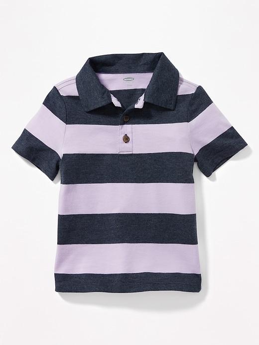 View large product image 1 of 2. Bold-Stripe Jersey Polo for Toddler Boys