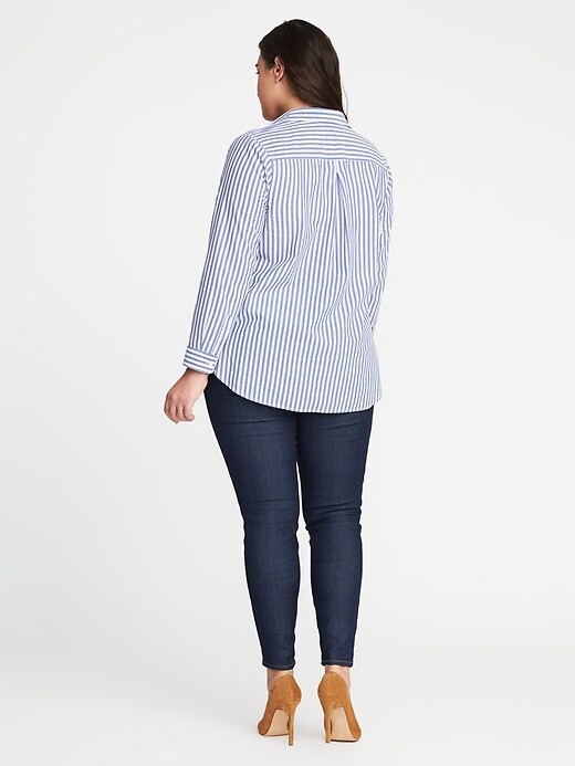 Image number 2 showing, Classic Plus-Size Striped Tunic