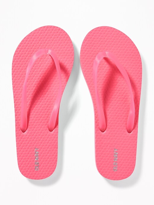 View large product image 1 of 1. Neon-Color Flip-Flops for Girls