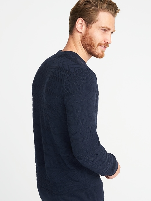 Image number 2 showing, Guernsey-Knit Crew-Neck Sweater