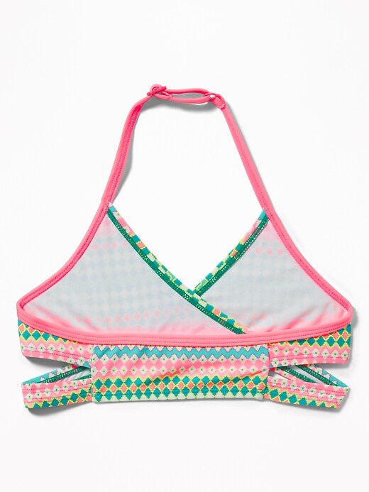 View large product image 2 of 2. 2-Piece Cross-Front Triangle Bikini for Girls