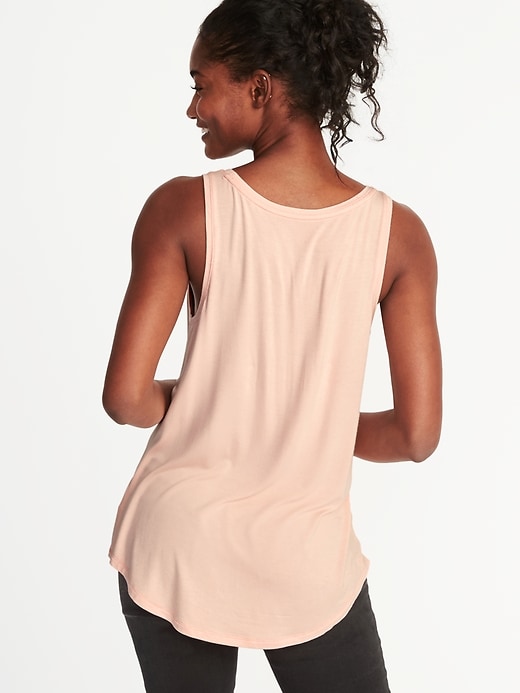 Image number 2 showing, Luxe Curved-Hem Tank for Women