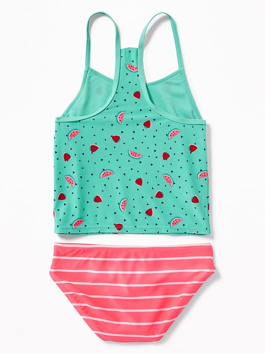 View large product image 2 of 2. Mixed-Print Tankini for Girls
