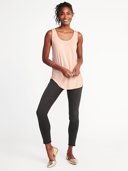 Image number 3 showing, Luxe Curved-Hem Tank for Women