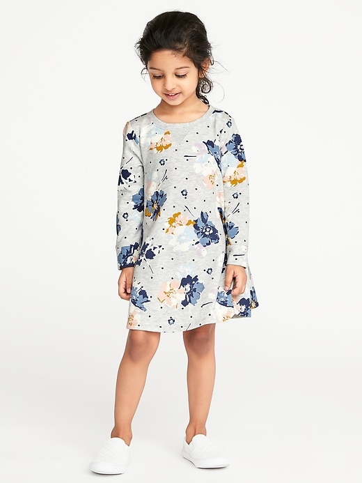 View large product image 1 of 3. French-Terry Sweatshirt Dress for Toddler Girls