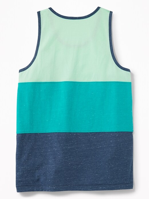 View large product image 2 of 3. Color-Block Pocket Tank for Boys
