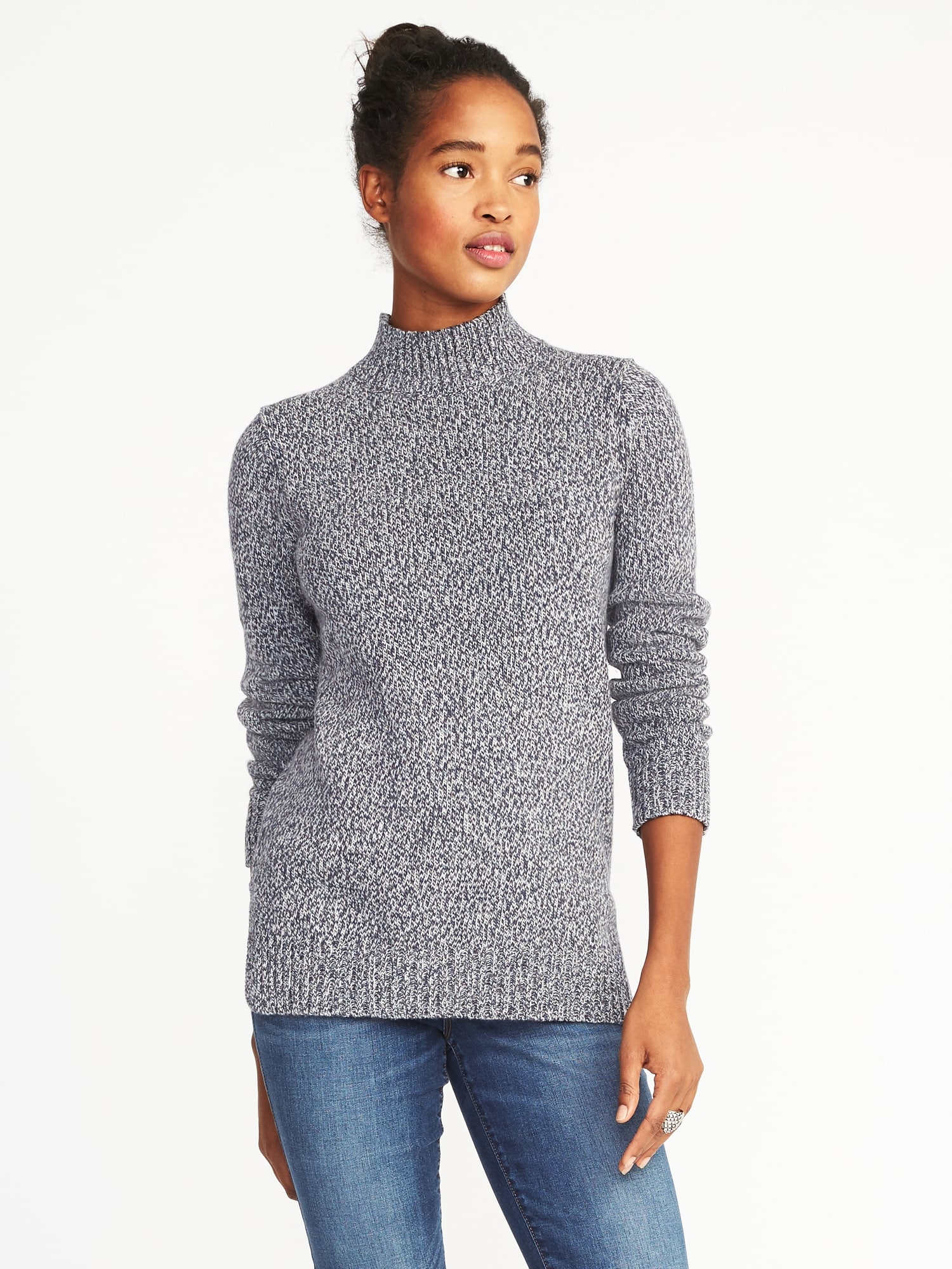 Marled Mock-Neck Sweater for Women | Old Navy