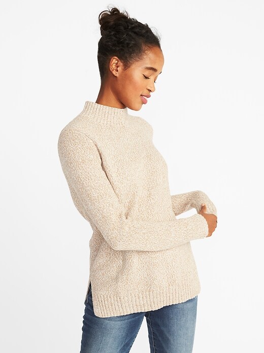 Image number 4 showing, Marled Mock-Neck Sweater for Women