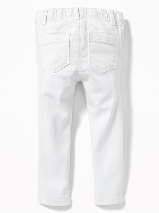 View large product image 2 of 2. Skinny Ballerina White Jeans for Toddler Girls