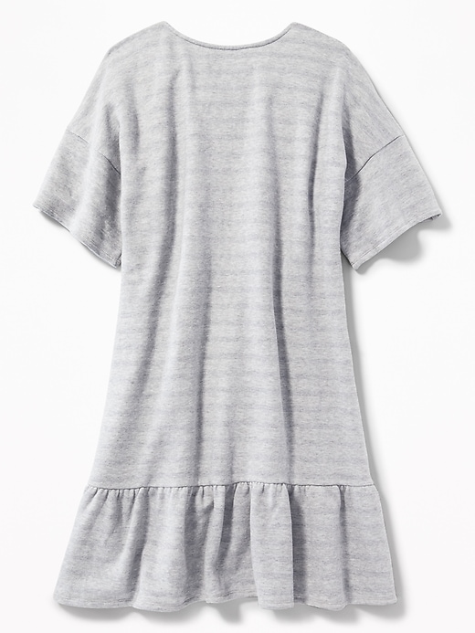 View large product image 2 of 3. Lace-Up-Yoke Shift Dress for Girls