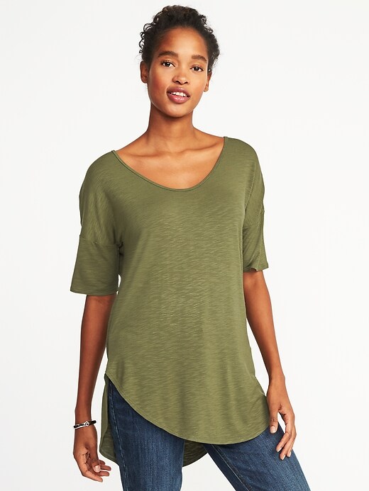 View large product image 1 of 1. Relaxed Luxe Slub-Knit Tunic for Women