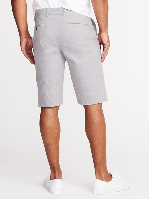 View large product image 2 of 2. Slim Ultimate Built-In Flex Linen-Blend Shorts - 10-inch inseam