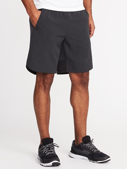 View large product image 1 of 2. Quick-Dry 4-Way Stretch Performance Shorts for Men - 9-inch inseam